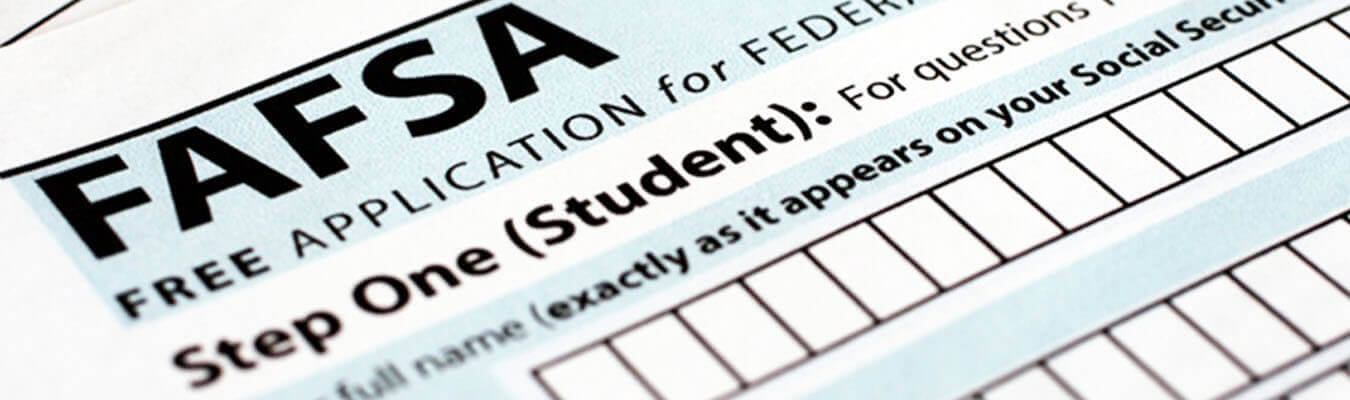 image of FASFA form used to apply for financial aid