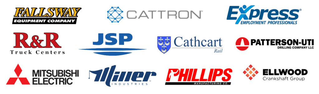 Logos of Silver level sponsors for the 2023 Job Fair on a white background
