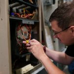 image of ncst hvac student in the training lab