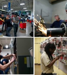Collage of evening training programs at New Castle campus