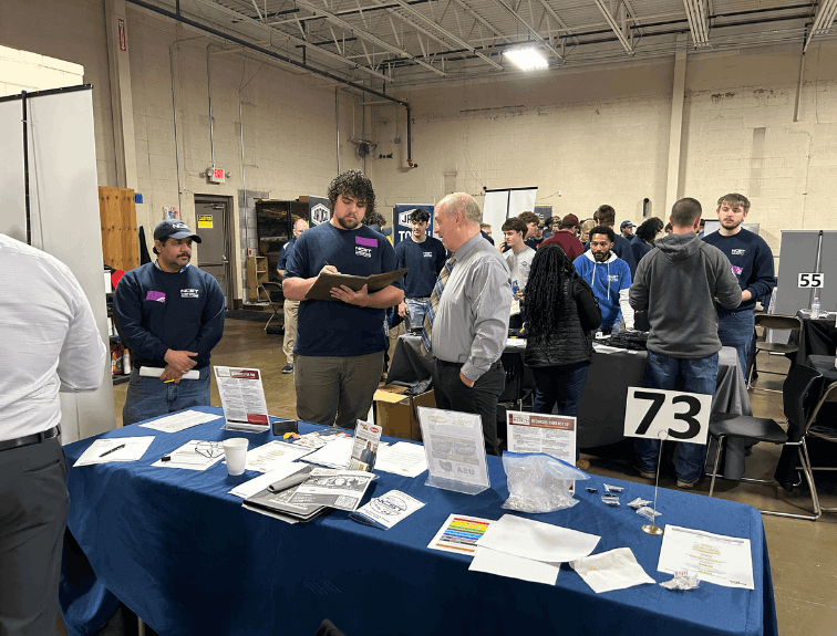 Students and employers at NCST Career Fair