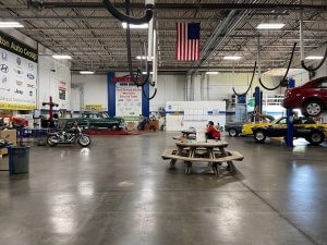 Autobody shop classroom at NCST