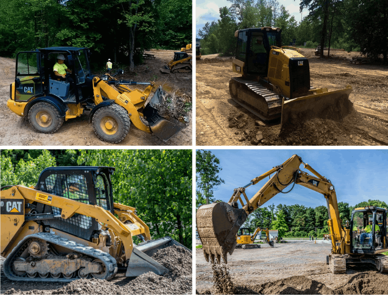 Image collage of heavy equipment machinery