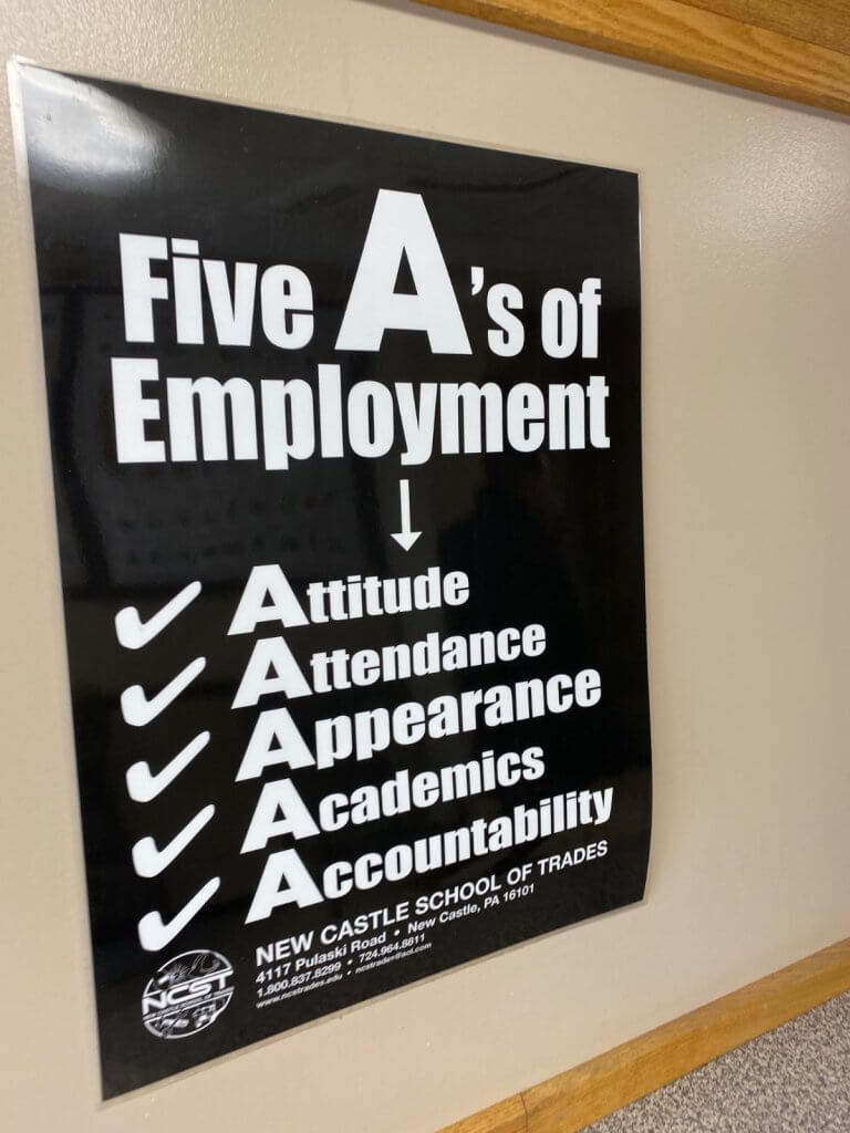 NCST sign of the Five A's of Employment